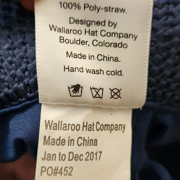 Navy Wallaroo Victoria Packable Sun Hat with Drawstring - Picture 6 of 7